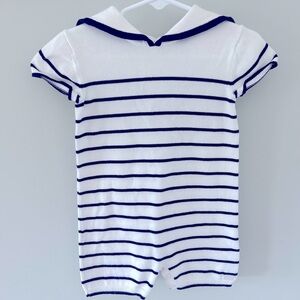 Janie and Jack Nautical Striped Kids One Piece 12-18 months